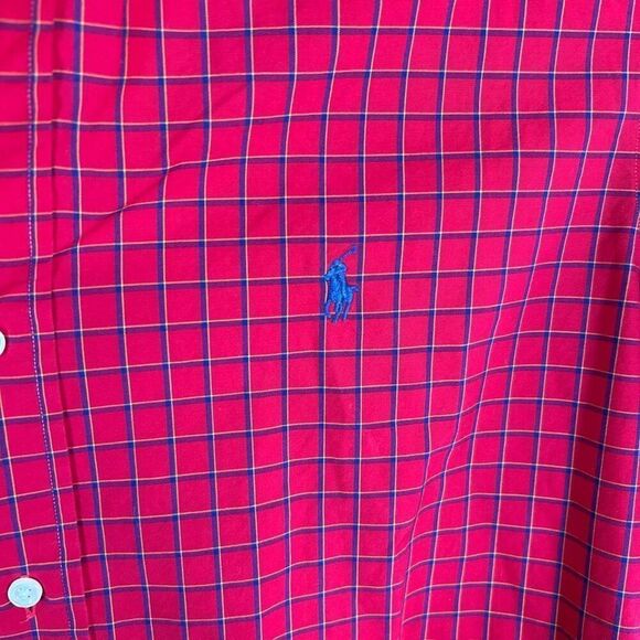 Ralph Lauren Custom Fit Extra Large (XL) Long Sleeve Red Plaid - Picture 4 of 4